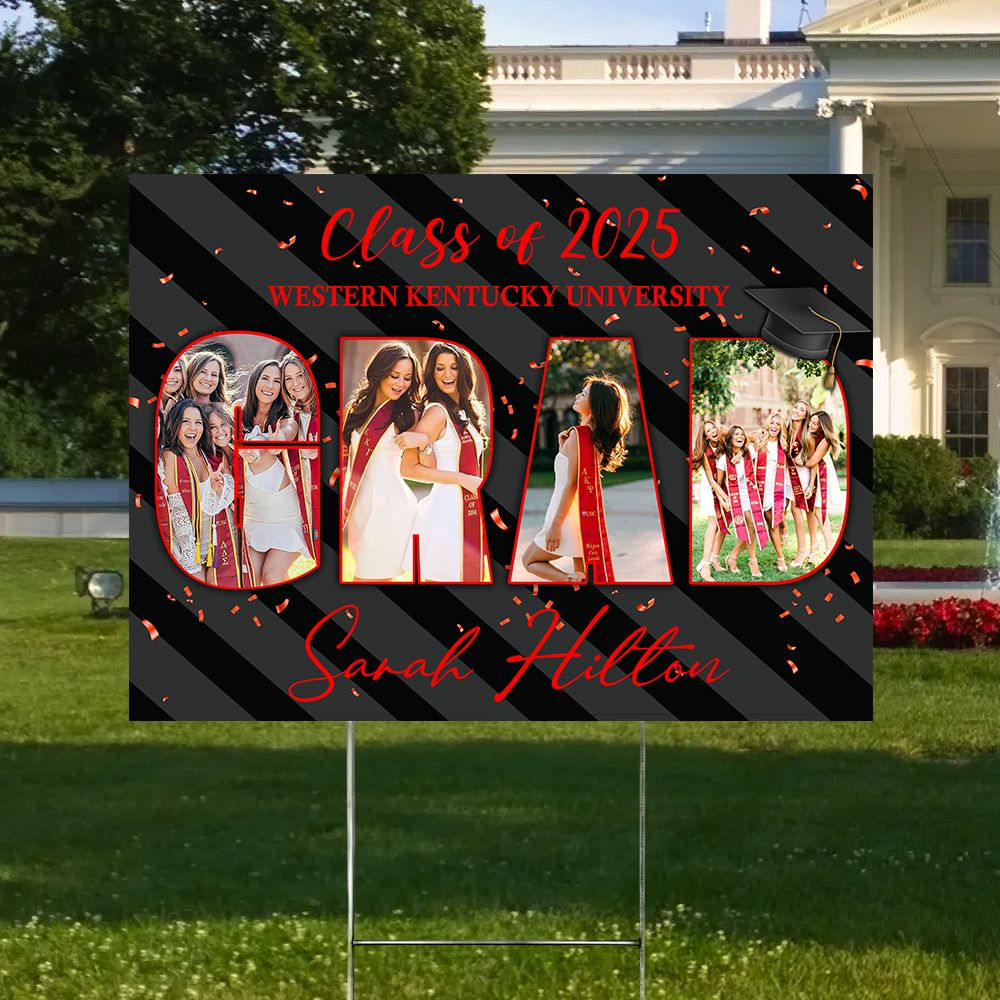 Custom Photo On Graduation Yard Sign TH10 892475