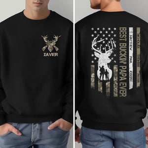 Custom Name Best Buckin' Dad Ever Personalized Dark Shirt Gift For Hunting Lovers CH07 895790