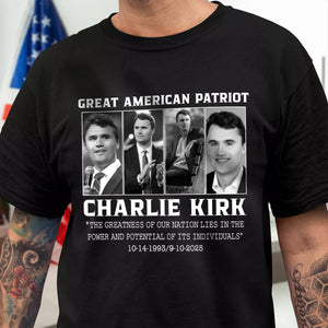 Prayers Up for Charlie Kirk Great America Patriot Memorial Dark Shirt HO82 65740