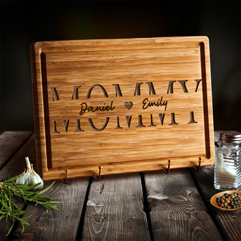 Custom Mom and Kids Names Cutting Board, Mother’s Day Gift for Mom TH10 898761