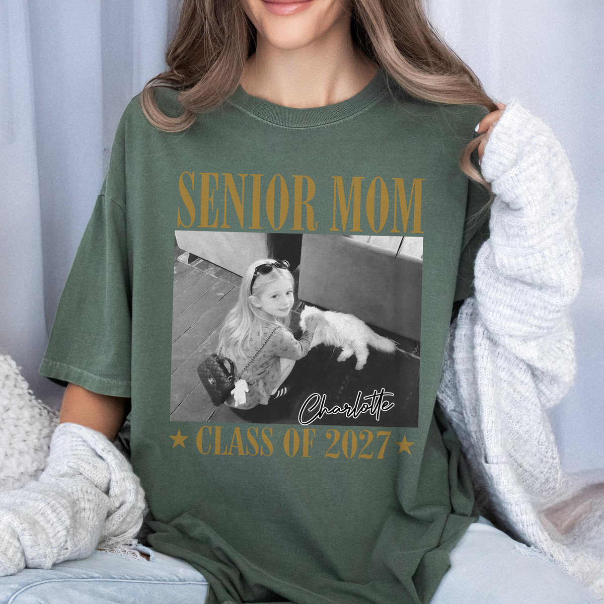 Custom Photo Senior Mom Dad Class Of 2027 Comfort Shirt HO82 903252
