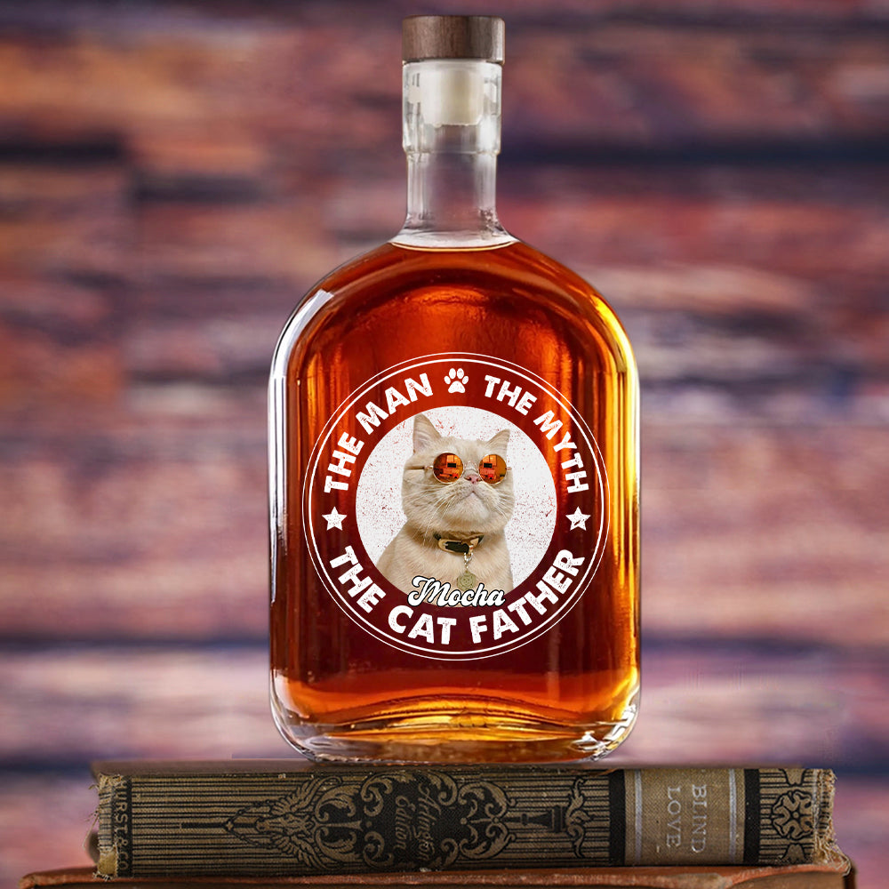 Custom Photo The Man The Myth The Dog Father Whiskey Bottle For Dog Lovers CH07 895958