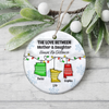 The Love Between Grandma & Granddaughter Knows No Distance - Personalized 3D Inflated Effect Ceramic Ornament Ch07 899340