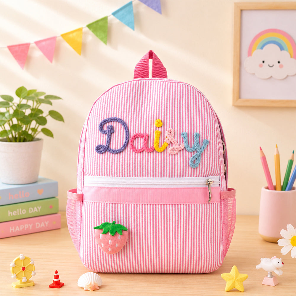 Custom Kid Name Embroidered Toddler Backpack, Back to School Kindergarten Gift CH07 911864