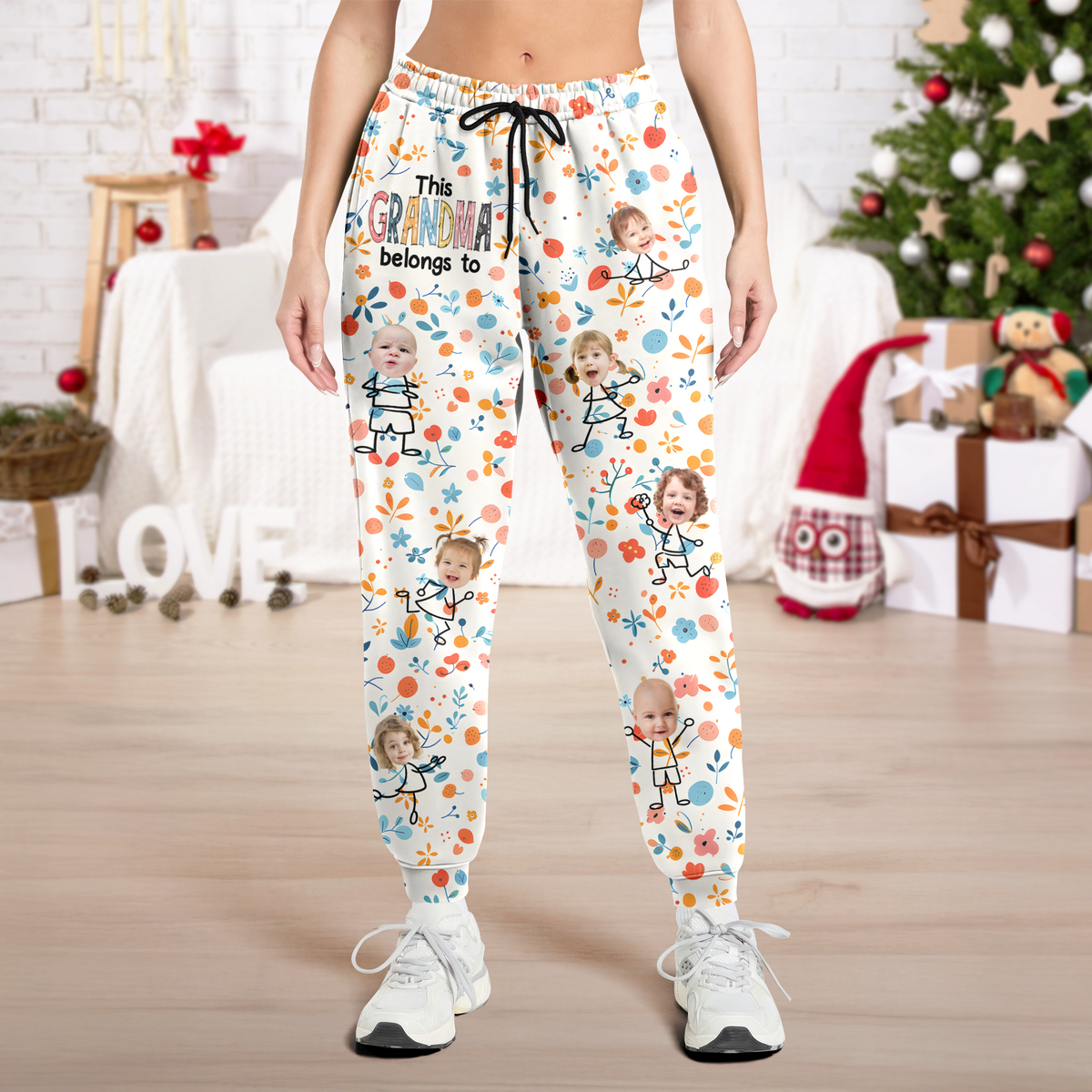 Custom Photo This Mom/Dad Belongs To Sweatpants Personalized Gift TH10 169279