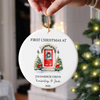 Personalized First Christmas At Ceramic Ornament, New Home Celebration Keepsake HO82 903606