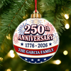 Custom Family Name US 250th Anniversary 1776-2026 Patriot Acrylic Ornament TH10 170765