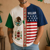 Personalized Mexico USA Flag Shirt Gift for Mexican-American Families, Friends, and Loved Ones K228 921848