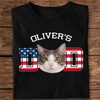 Custom Photo Cat - Cat's Dad US Flag Dark Shirt HA75 892424