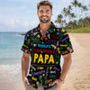 Personalized Papa Kids Name Word Art Hawaii Shirt - Gift For Dad, Father's Day HO82 902482