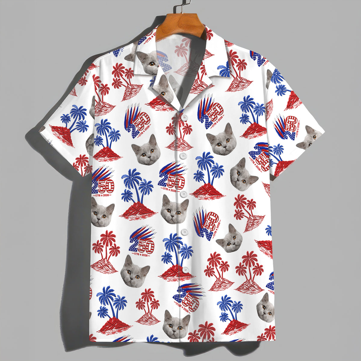 Custom Photo 1776–2026 250 Years America Anniversary Hawaii Shirt LM32 668909