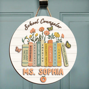 Personalized School Counselor Door Hanger Gift For Teacher HO82 894304