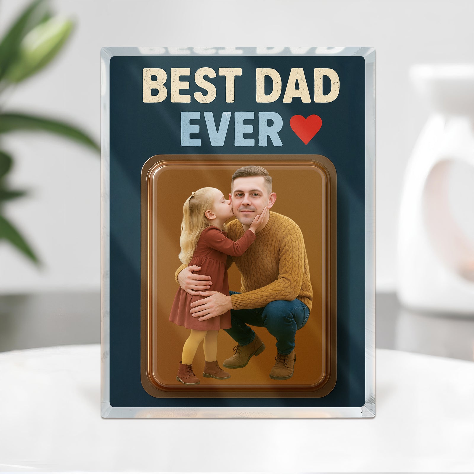 Custom Photo Dad And Kid Action Figure Acrylic Block Plaque, Unique Keepsake HO82 894000