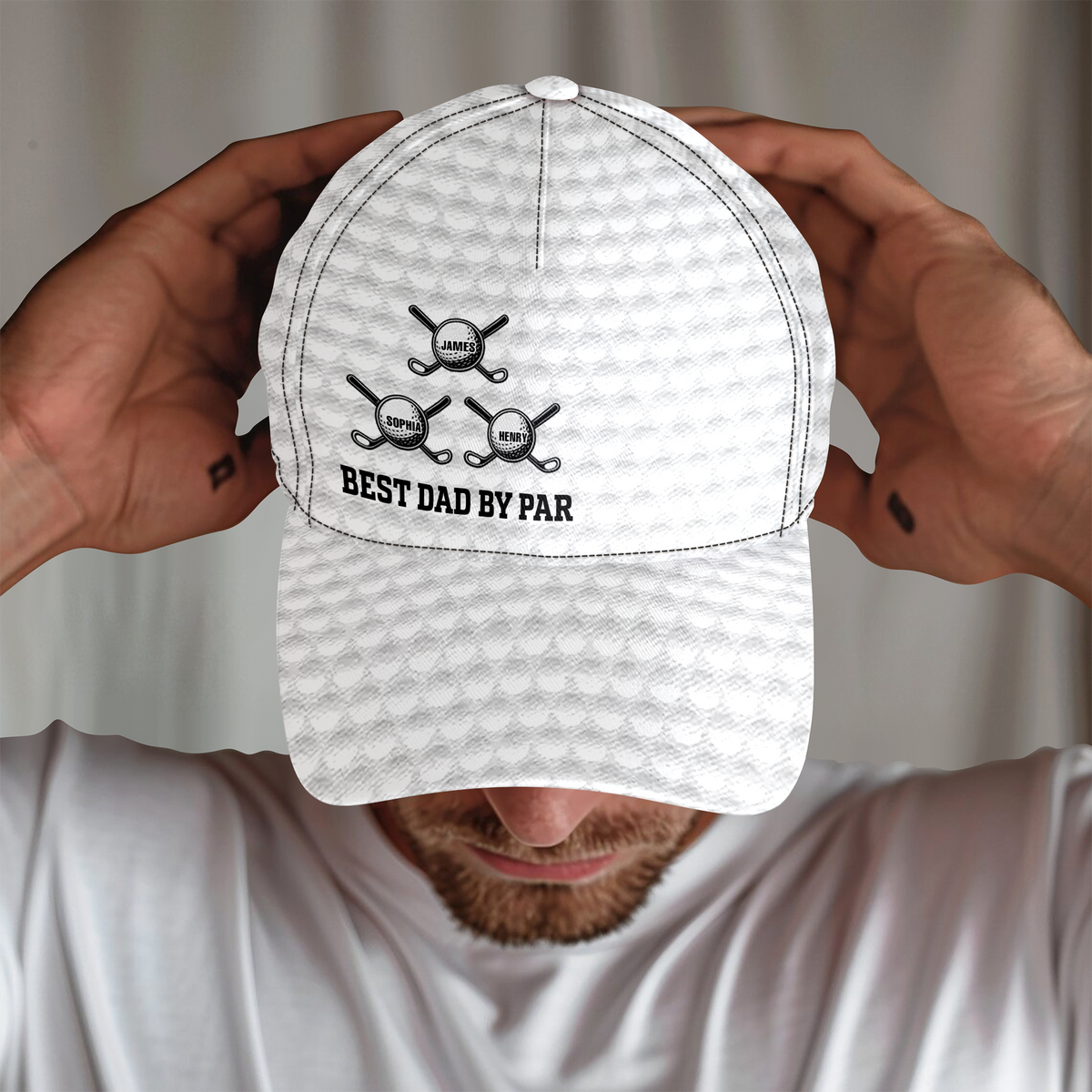 Personalized Best Dad By Par Golf Classic Cap Gifts For Dad, Grandpa TH10 169815