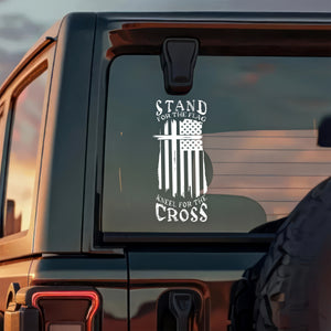 Stand for The Flag Kneel for The Cross Car Window Decal Sticker LM32 897351
