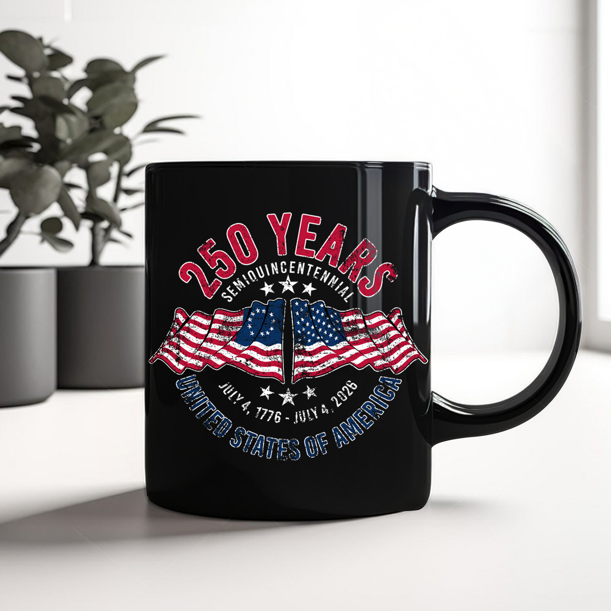 American 250 Years Semiquincentennial – Patriotic Gift 2026 Black Mug LM32 895265