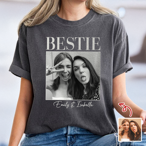 Custom Photo and Name Bestie Vintage Comfort Shirt For Best Friend LM32 895509
