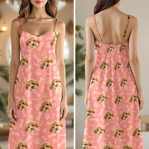 Custom Pet Photo Maxi Dress For Dog And Cat Lovers CH07 895610