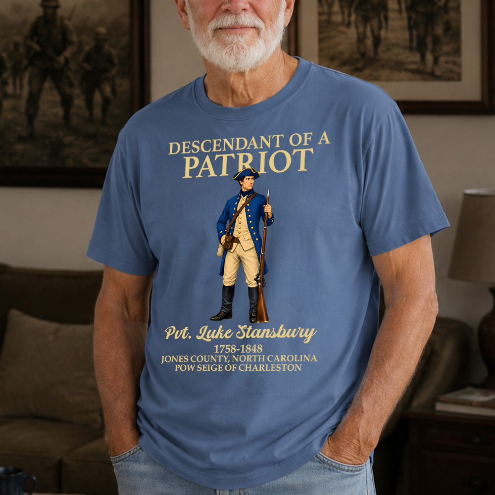 Custom Name Descendant of a Patriot Dark Shirt TH10 169947