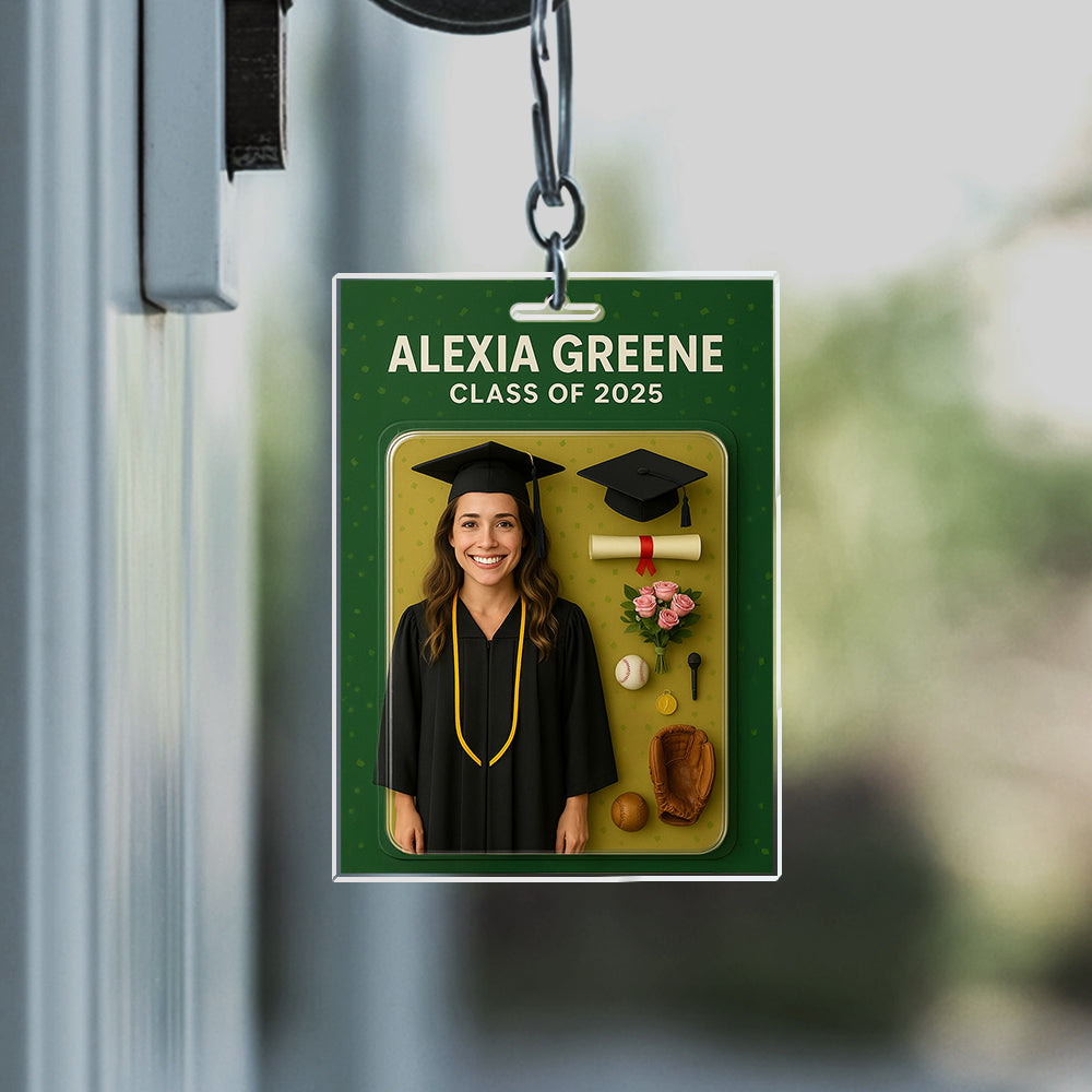 Custom Photo 3D Graduation Action Figure Acrylic Keychain HO82 893904