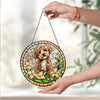 Custom Dog Cat Portrait Photo Stained Glass Suncatcher, Pet Memorial Gift LM32 669525