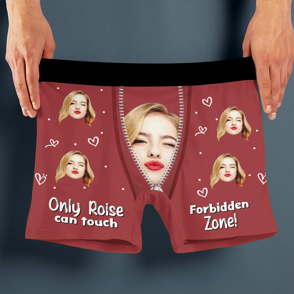 Custom Photo Only Her - Personalized Men's Boxer Briefs Valentine's Day HA75 898416