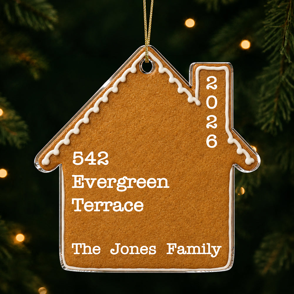 Custom New Home Christmas Acrylic Ornament for Housewarming Gifts for New Home Address LM32 669703