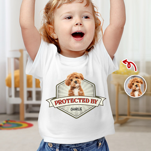 Custom Photo Protected By Dog Baby Onesie For Dog Lovers LM32 895033