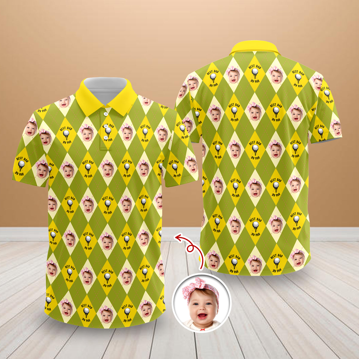 Custom Photo Golf Dad Polo Gift For Golfer HO82 901100