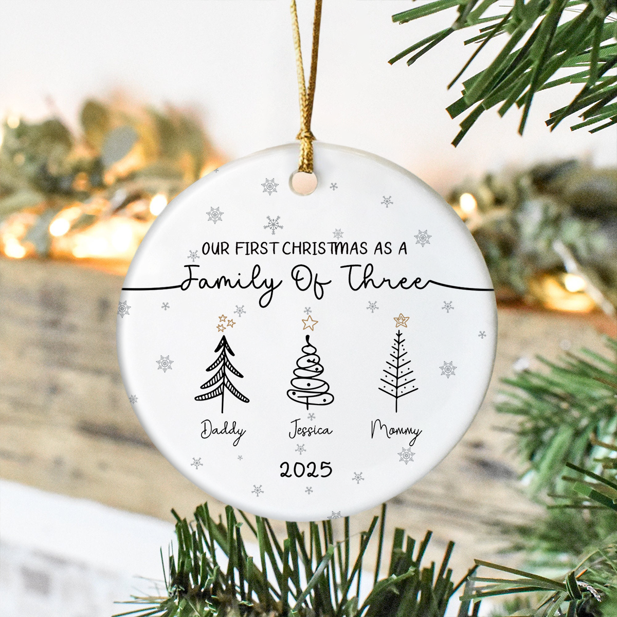 First Christmas As Family Ceramic Ornament Personalized Gift HO82 894594