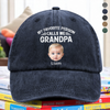Custom Photo My Favorite People Call Me Daddy Vintage Washed Denim Baseball Cap HO82 900456