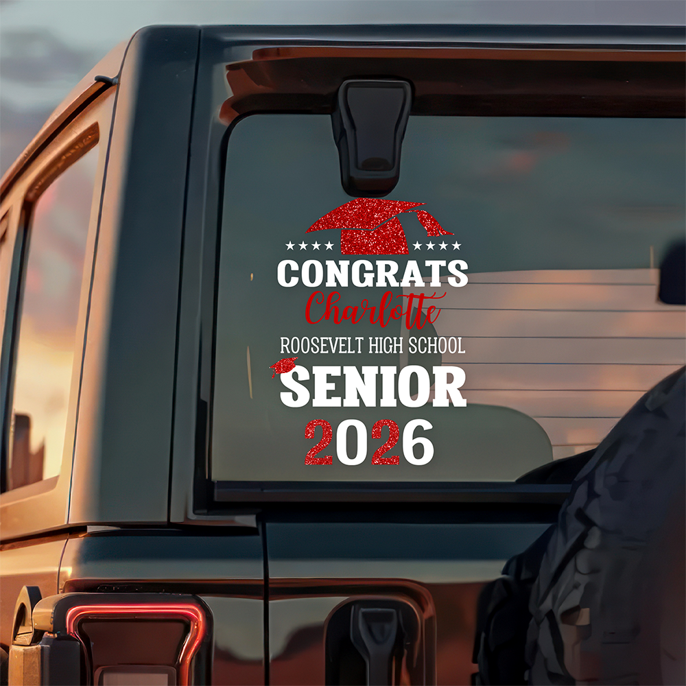 Personalized Congrats Graduation Car Window Decal Sticker HA75 898826