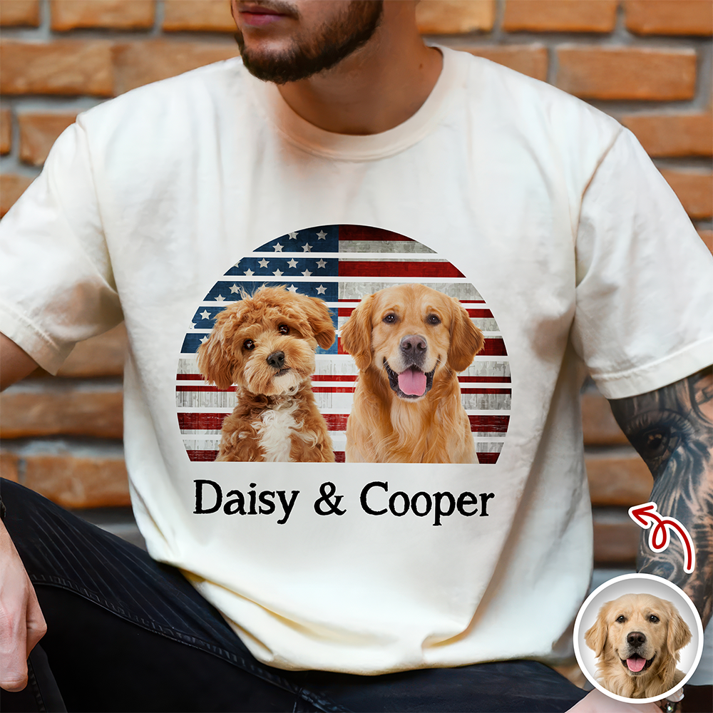 Custom Dog Photo Retro Comfort Shirt TH10 896143