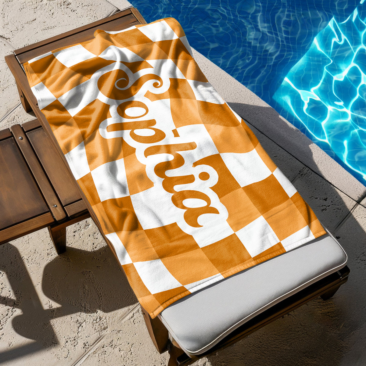 Personalized Vans Checker Pattern In Retro Style Beach Towel HA75 892798