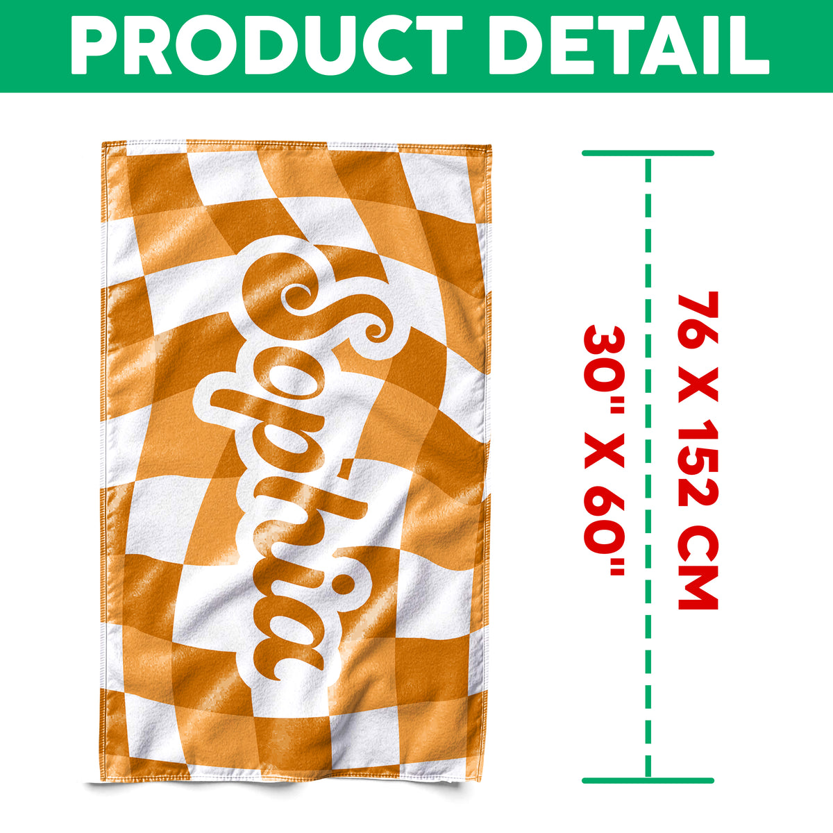 Personalized Vans Checker Pattern In Retro Style Beach Towel HA75 892798