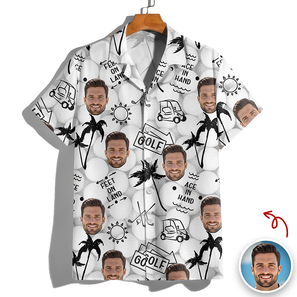 Custom Photo Hawaii Shirt Gift For Golfer, Golf Lovers LM32 897619