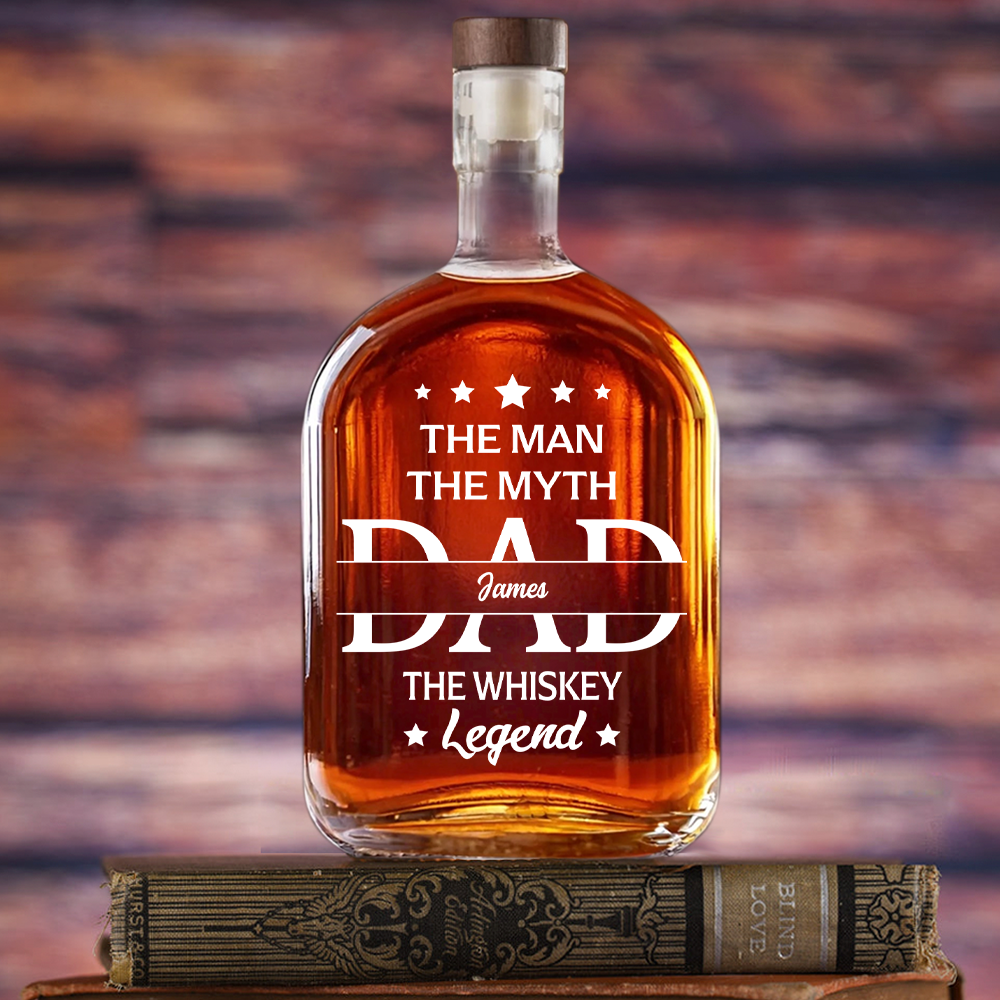 Personalized Gift To Dad The Man The Myth The Legend Whiskey Bottle LM32 893593
