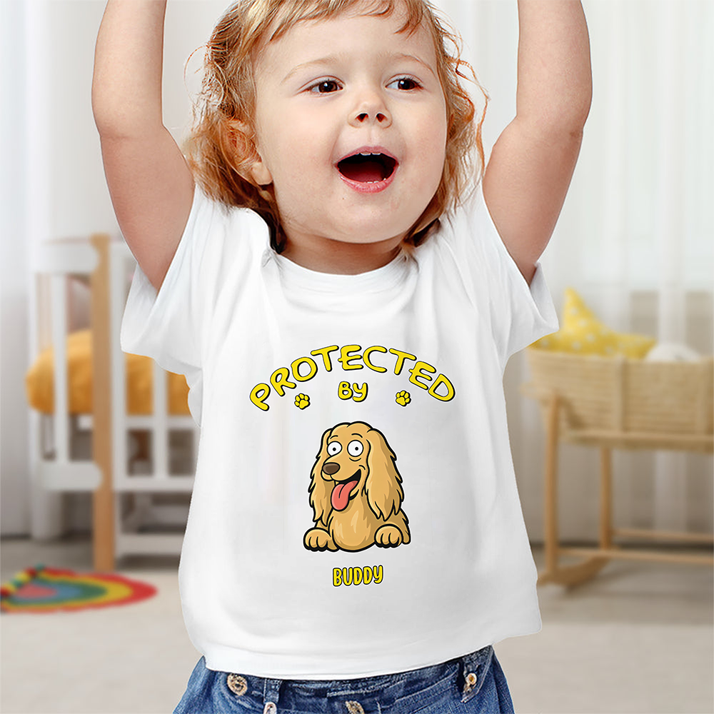 Baby Protected By Dogs Personalized Baby Onesie HA75 892142