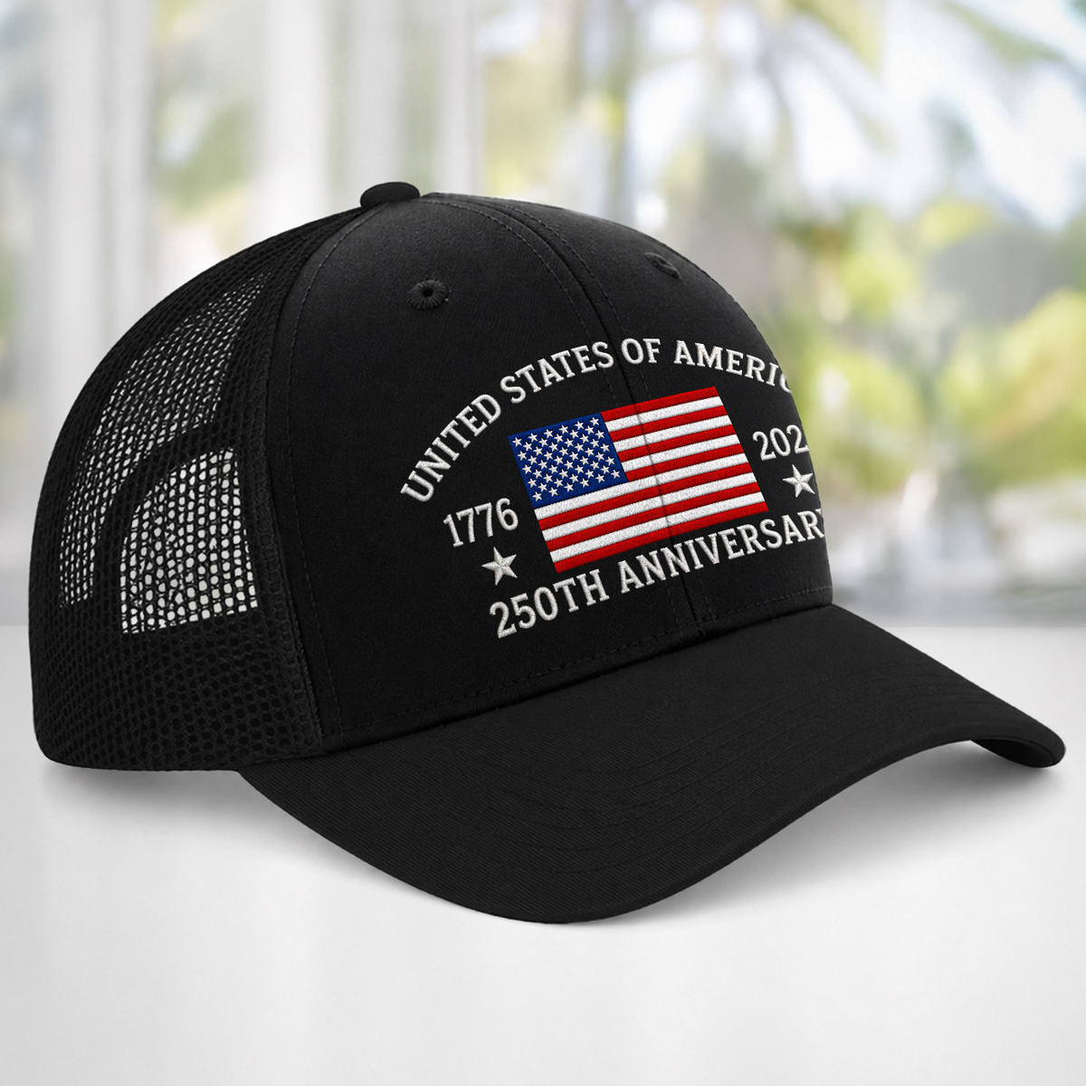 1776-2026 USA 250th Anniversary Embroidered Trucker Hat TH10 170257