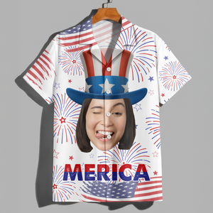 Custom Face Photo Independence Day American Hawaii Shirt TH10 892755