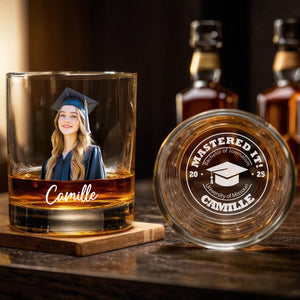 Custom Photo Mastered It! Rock Glass Gift For Graduation Day HO82 894216
