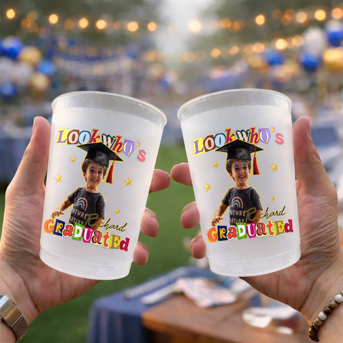Custom Photo Look Who's Graduated Graduation Cups - Personalized Party Decor HO82 902280