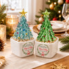 Personalized Initial Name Family Mini Ceramic Pot with Glass Christmas Tree HO82 903518