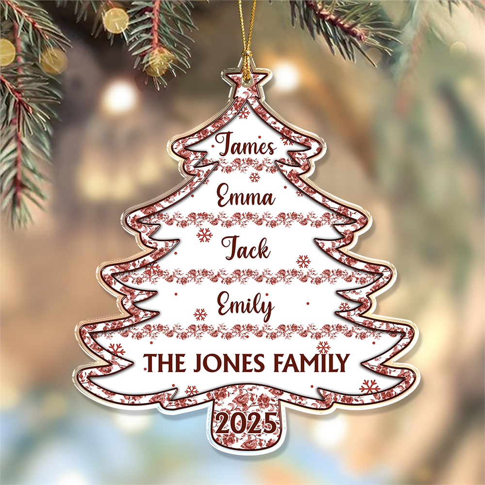 Christmas Tree Of Love - Personalized Custom Acrylic Ornament HO82 894592