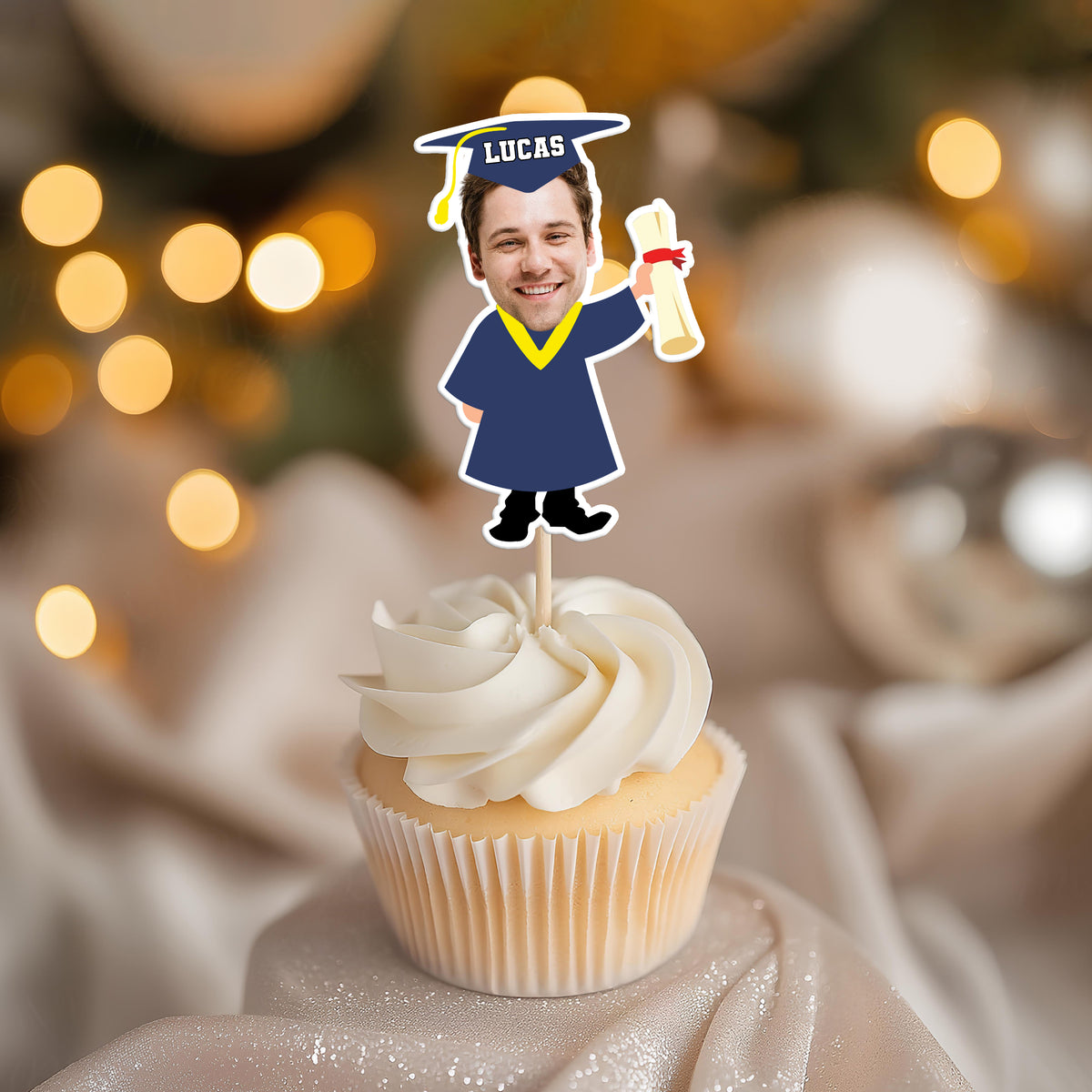 Custom Funny Face Class of 2025 Graduation Decoration Cupcake Toppers HA75 891998