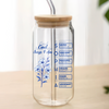God Says I Am Name Letter In Bible Toile De Jouy Style - Personalized Glass Can With Lid CH07 896954