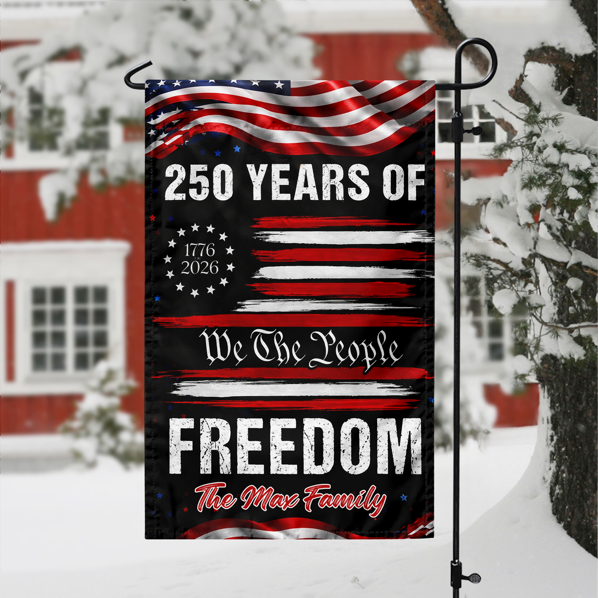 Personalized USA 250 Years of Freedom 1776 2026 We The People Patriotic Garden Flag HO82 900910