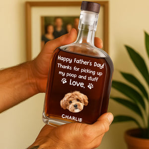Custom Dog Photo Thanks For Picking Up My Poop and Stuff Whiskey Bottle For Dog Lovers CH07 895978