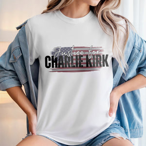 Justice for Charlie Kirk – Patriotic Political, Faith and Freedom Bright Shirt LM32 65411