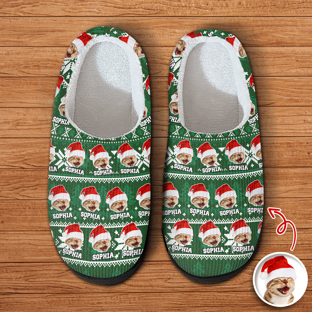 Custom Pet Photo Slipper - Christmas Gift For Dog And Cat Lovers TH10 894451